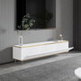 Hanah Home Soporte para TV Blanco y Dorado
